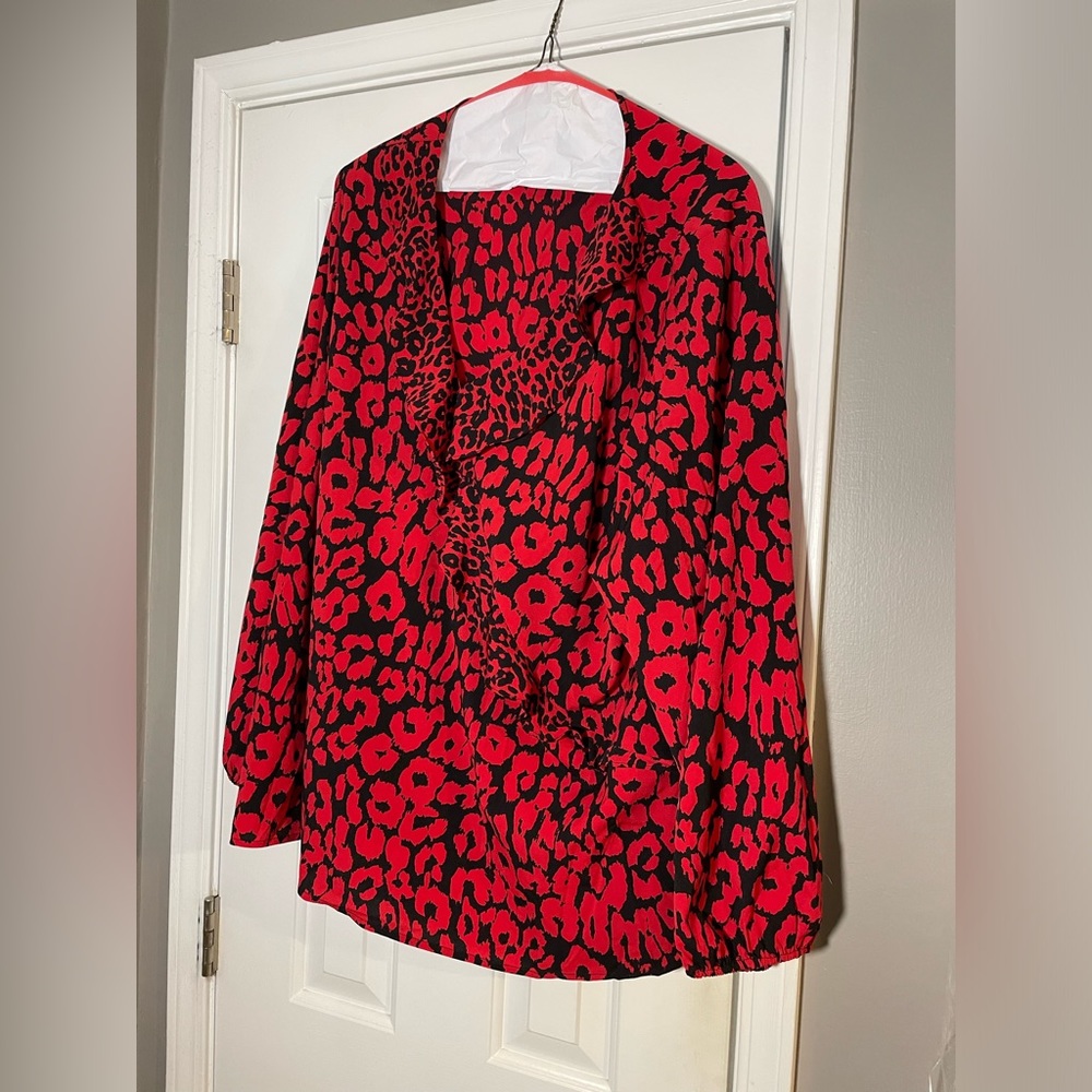 Lane Bryant red blouse